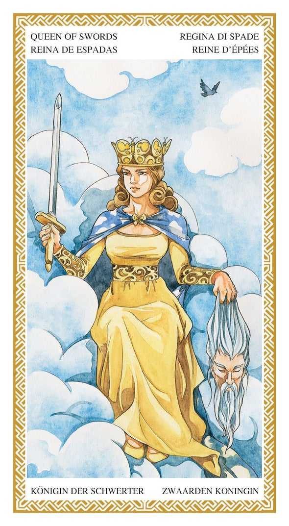 Queen of Swords from Lo Scarabeo deck, a 'minor arcana' card