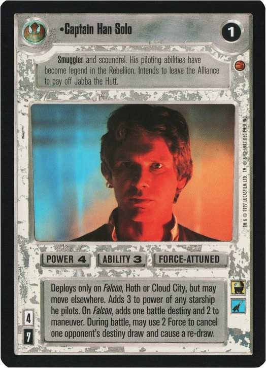 Han Solo Star Wars CCG card